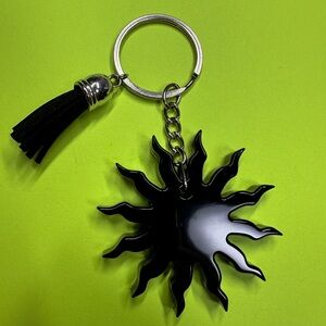 Black Sun Handmade Resin Keychain